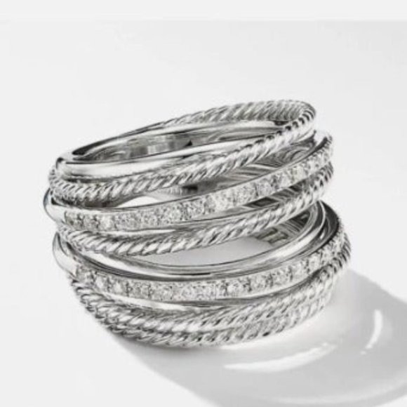 Jewelry - ♡New sterling silver white sapphire ring
